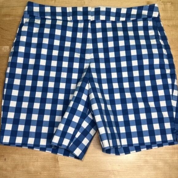 Boden Richmond Checkered High Rise cotton Shorts size 6 - Picture 1 of 6